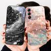 Flowing Gold Black For Samsung Galaxy A01 A02 A03 Core A04 A14 4G A13 54 34 31 20 25 23 22 5G S21 Ultra S20 Glass Phone Case