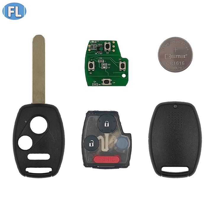 Compatible with Older Honda Pilot 2+1 Button 433MHz Remote Car Key