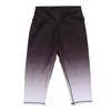 Women High Waist   Pants Gradient Black Buttock Lifting Legs Slimming Fitness Tight Cropped Trousers