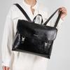 Leather Backpack Women's Versatile Large Capacity Cowhide Backpack Simple Business Commuter Laptop Shoulder Computer Bag