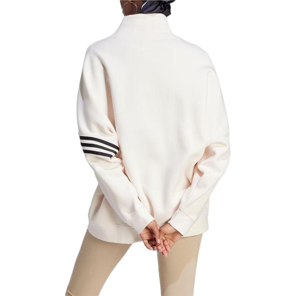 Adidas Originals Adicolor Neuclassics Sweater Three Stripes Color Block High Neck Loose Fit Sports Long Sleeve College Sweatshirt Women Sweater II8066