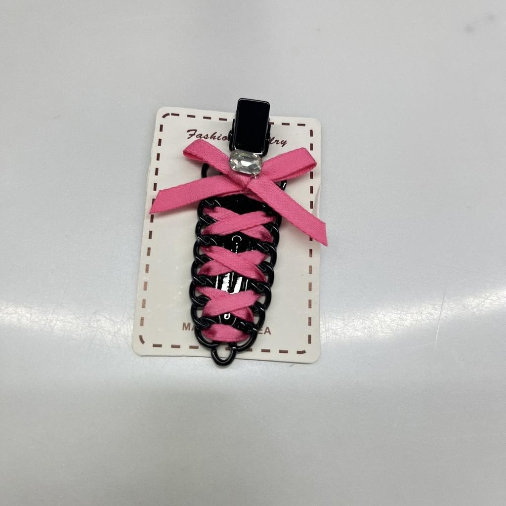 Quadratische Sommer-Schleifen-Haarspange, einfache und vielseitige Entenschnabelklemme, koreanische frische und süße Haarschmuck