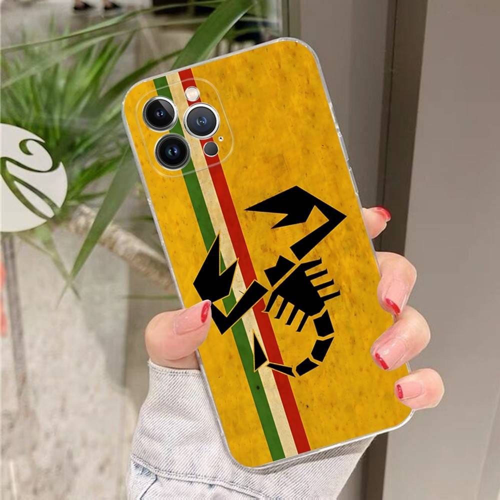 A-AbarthS-S LOGO Transparent TPU Phone Case For IPhone 17 11 12 13 14 15 16 Pro Max 16 Plus Cover