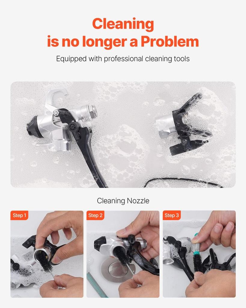 Stand Airless Paint Sprayer, 750W 3000PSI High Efficiency Electric Airless Sprayer, Fine And Even Painting Effect, Handheld Paint Sprayers for Home