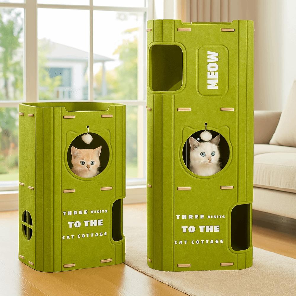 2 Floors/3 Floors Cat House Tree Hole Cat Bed Creative Cat Castle House  Cat Sleeping/scratching