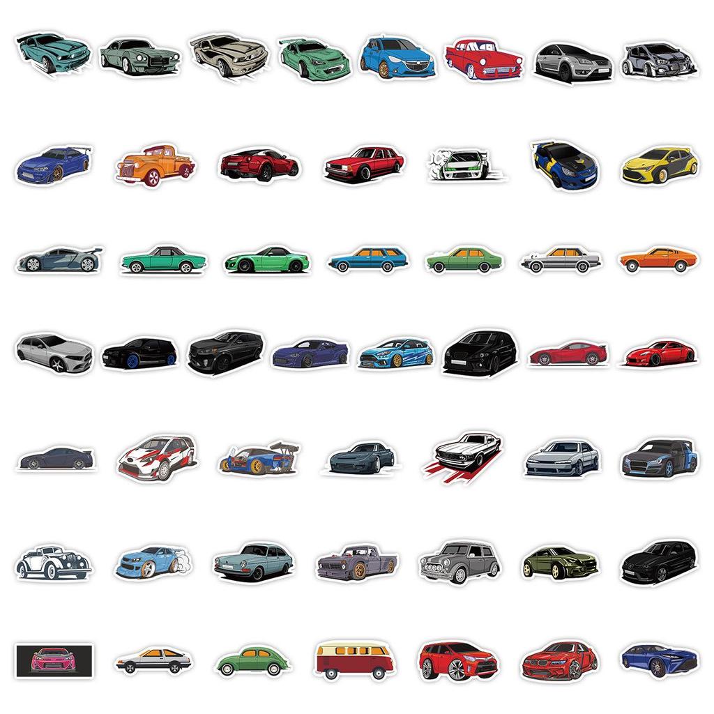 50/100 Sheets of Vehicle Stickers: Waterproof Decals for Phones, Water Bottles, and Children's Scrapbooks