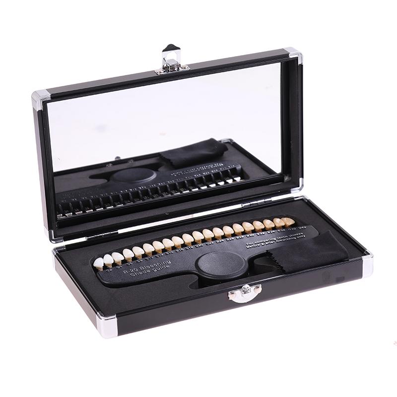Dental Bleaching Comparator Dental Tooth 20 Colors Tooth Whitening 3D Shade Guide Color Comparator Mirror Dentistry Dentist