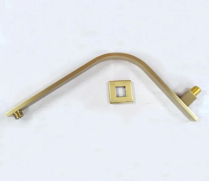 Brass GOOSENECK Square black or Gunmetal gray or chrome Rain shower Wall Mounted shower head shower arm SA005-1