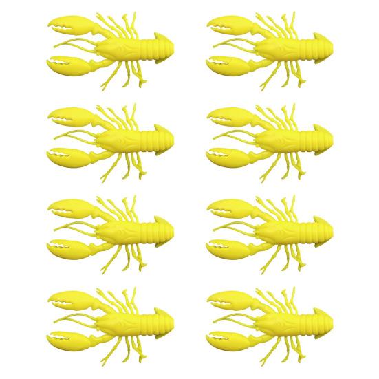 8Pcs Soft Baits Fishing Lures Realistic Looking Vivid Color Mini Size Portable Shrimp Fake Baits Artificial Lures