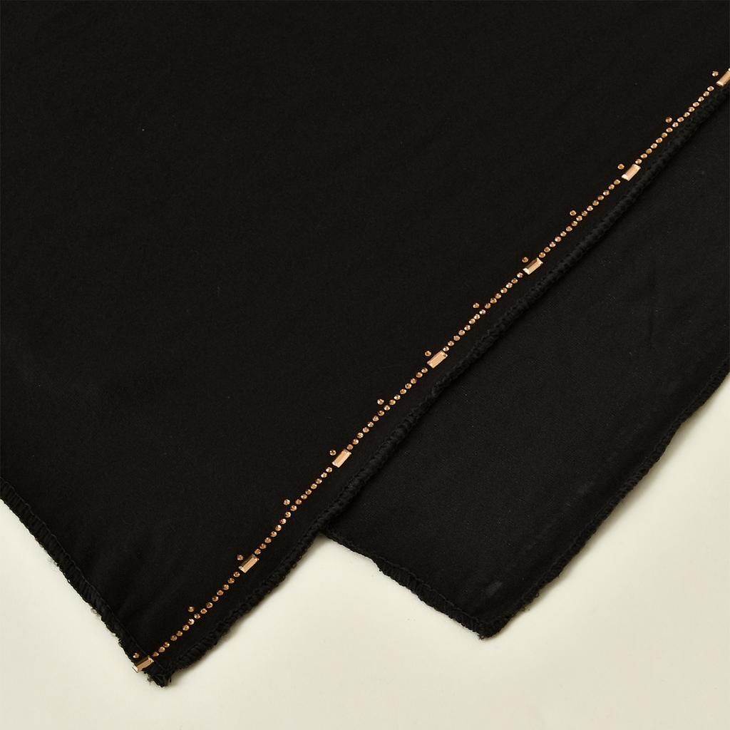 Rhinestone Modal Cotton Jersey Hijab Scarf For Women Stretch Shawl Plain Muslim Headband Fashion Solid Color Long Muffler