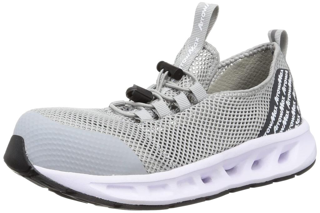 Fukuyama Rubber Arrow Max Work Shoes, Gray, Size 25.5 cm, 3E