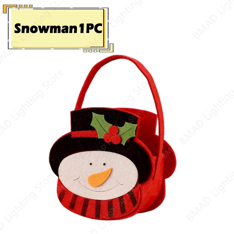 Christmas Gift Bags Felt Santa Claus Sack Pouch For Xmas Tree Decorations Candy Presents Holder Stocking Stuffers Party Supplies