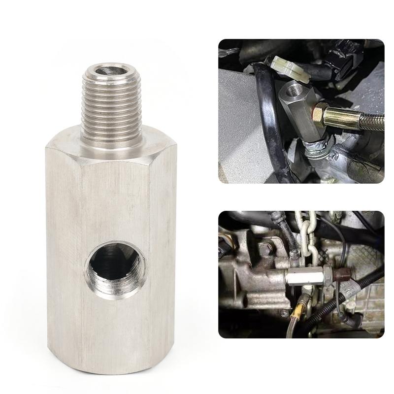 New Side Holes Oil Pressure Sensor Connector 1/8 NPT Female To 1/4NPT 1/8NPT 1/8BSPT M10 M12 M14*1.5 Feed Line Gauge Tee Adapter