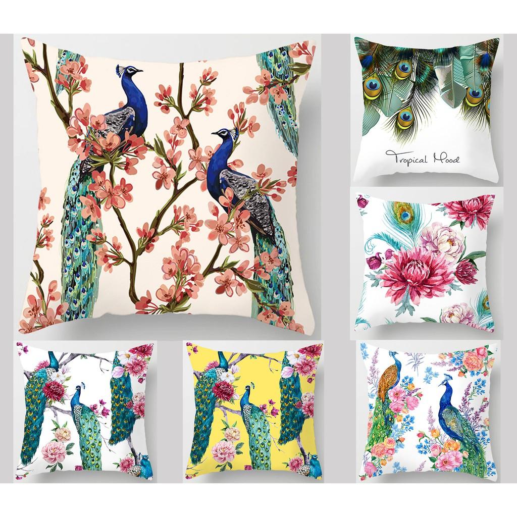 

Спальня Гостиная Наволочка Павлин Цветочное украшение Украшение наволочки Диван Подушки Украшение