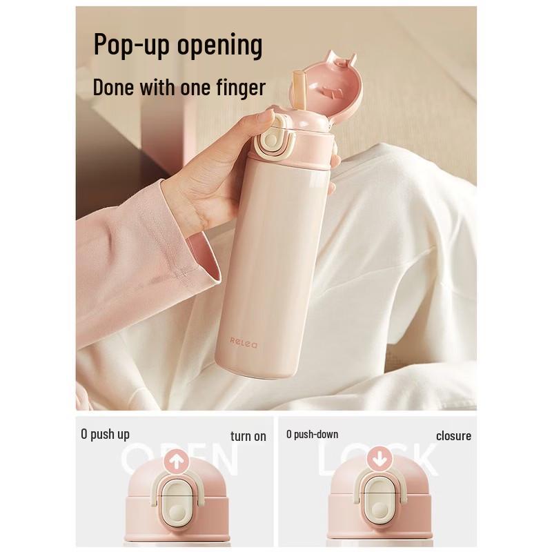 RELEA KEEPER 550ML Double Drink Stainless Steel Insulated Bottle