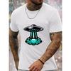 European Size [Men's Fashion T-Shirt] Summer Men's Fashion Pattern Short Sleeve T-Shirt with Letter Print