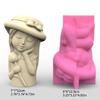 Cute Girls Pen Holder Pot Silicone Mold Epoxy Resin Mold Table Ornament Mold