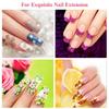 50Pcs Durable Non-woven Silk Fiberglass Nail Extension Manicure Build Acrylic Form Wrap UV Gel French 8x4cm Glass Fiber Paper