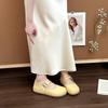 French Simple Retro with Skirt Mary Jane Shoes Women's 2025 Summer New Shallow Single Shoes Commuter Ballet Shoes