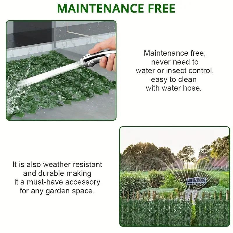Artificial Green Fence Roll - 1pc, 300x100cm, for Outdoor Balcony & Garden Decor with Realistic Leaves, Ideal Christmas Tree Companion & Holiday Gift