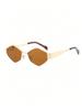 1Pc Fashionable Rhombus Glass Frame Glasses Suitable for Any Face Shape Perfect for Parties Holiday Gifts Unisex