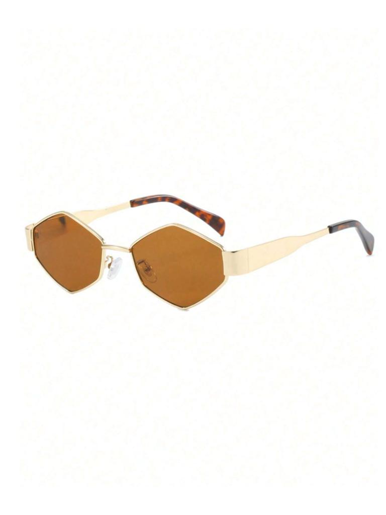 1Pc Fashionable Rhombus Glass Frame Glasses Suitable for Any Face Shape Perfect for Parties Holiday Gifts Unisex