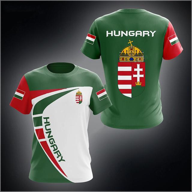 Ungarisches Herren-T-Shirt, Veteran, Soldat, Rundhalsausschnitt, kurzärmelig, Oberteil mit ungarischer Flagge, Übergröße, coole Herrenbekleidung, Camisa