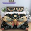 Moon Butterfly  Pattern Bedding Quilt Set Quilt Cover Pillowcase Home Decoration  Gift (1 * duvet cover + 2 * pillowcase, without core)