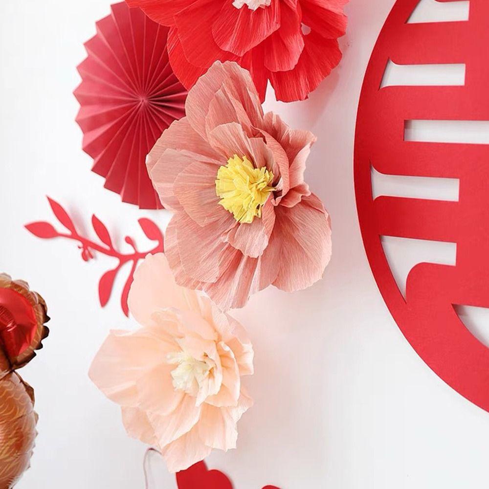 Decoration DIY Background Wall Kindergarten Flower Crepe Paper Flower Three-Dimensional Flower