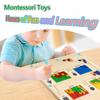 צעצועי מבוך מגנטיים פאזל עץ מיון צורה צבע התאמת צבעים מונטסורי לוח פעילות צעצועי חינוך לגיל הרך מונטסורי