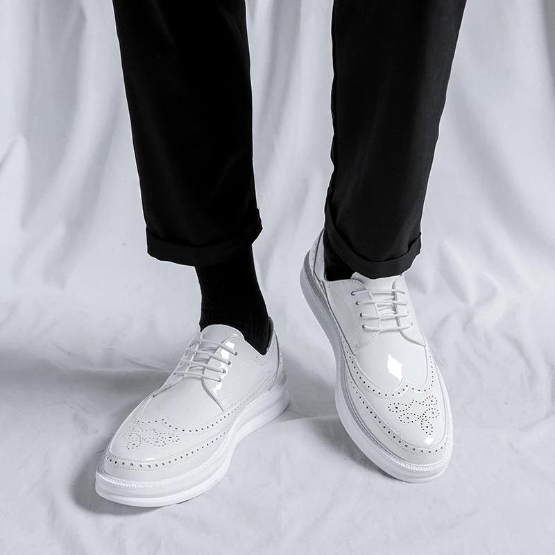 Fashion All-match Man Dress Office Wedding Oxfords Male Comfortable Footwear Men Formal Shoes Stylish Leather Business Casual Shoes