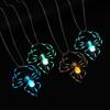 Glow In The Dark Spider Pendant Necklace Gothic Halloween Style Hip Hop Statement Necklace for Men Women