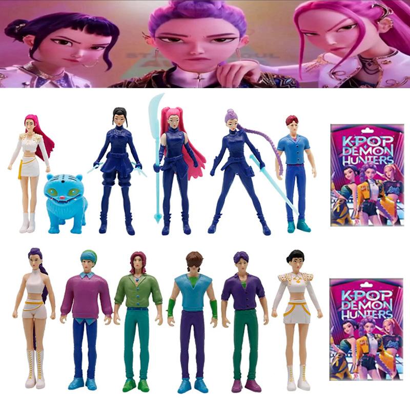 Kpop Dämonenjäger Anime Figur Spielzeug Niedlich PVC Überraschungsbox Gelenke Actionfigur Modell Puppen Kinder Geburtstagsdekoration Spielzeug Geschenke