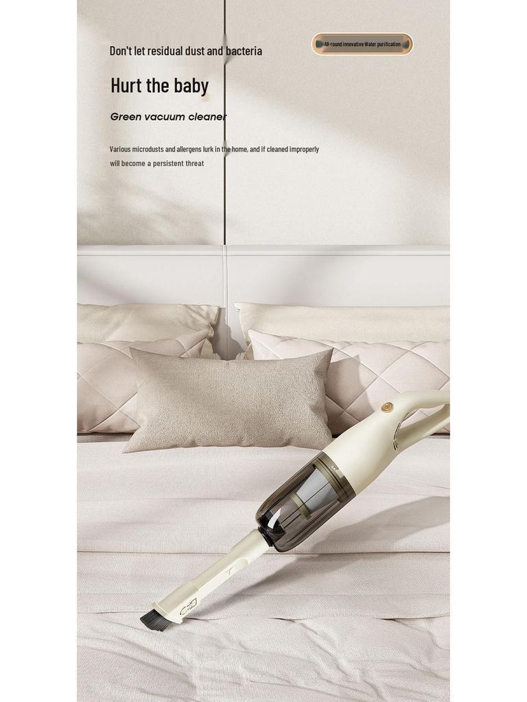 Kabelloser All-in-One Staubsauger & Wischmopp mit starker Saugkraft für Zuhause - Klein, Handlich, Tierfreundlicher Milbenentferner