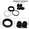 Black Rear Brake Seal Kit Caliper Gasket Replacement Installation Easy To Install Non-deformation Wear-resistant