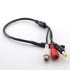 DC 12V Sound Monitor Audio Pickup Mini Pickup Audio Microphone RCA Power Cable for Cctv Security Camera DVR