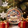 Decorative Mantel Fence Accents 250th Anniversary Acrylic Hanging Ornament, Double Side Printed Festive Holiday Decor Christmas Door Window