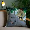 Pillow Case Plush Fabric Soft Double Sided Print P-Princess M-Mononoke Sofa Cushion Cover Throw Pillow Covers