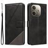 For Oppo A5 Energy 5G (China)/Oppo A5 Pro 4G (Global) Leather Case Geometric Line Design Wallet Phone Cover with Wrist Strap