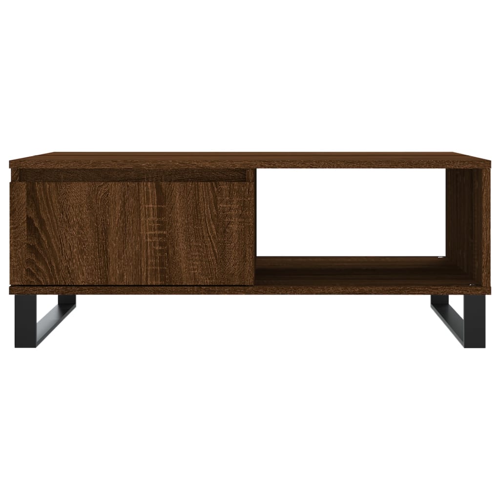  Coffee Table, Brown Oak, 90x60x35cm, Wood-based Material