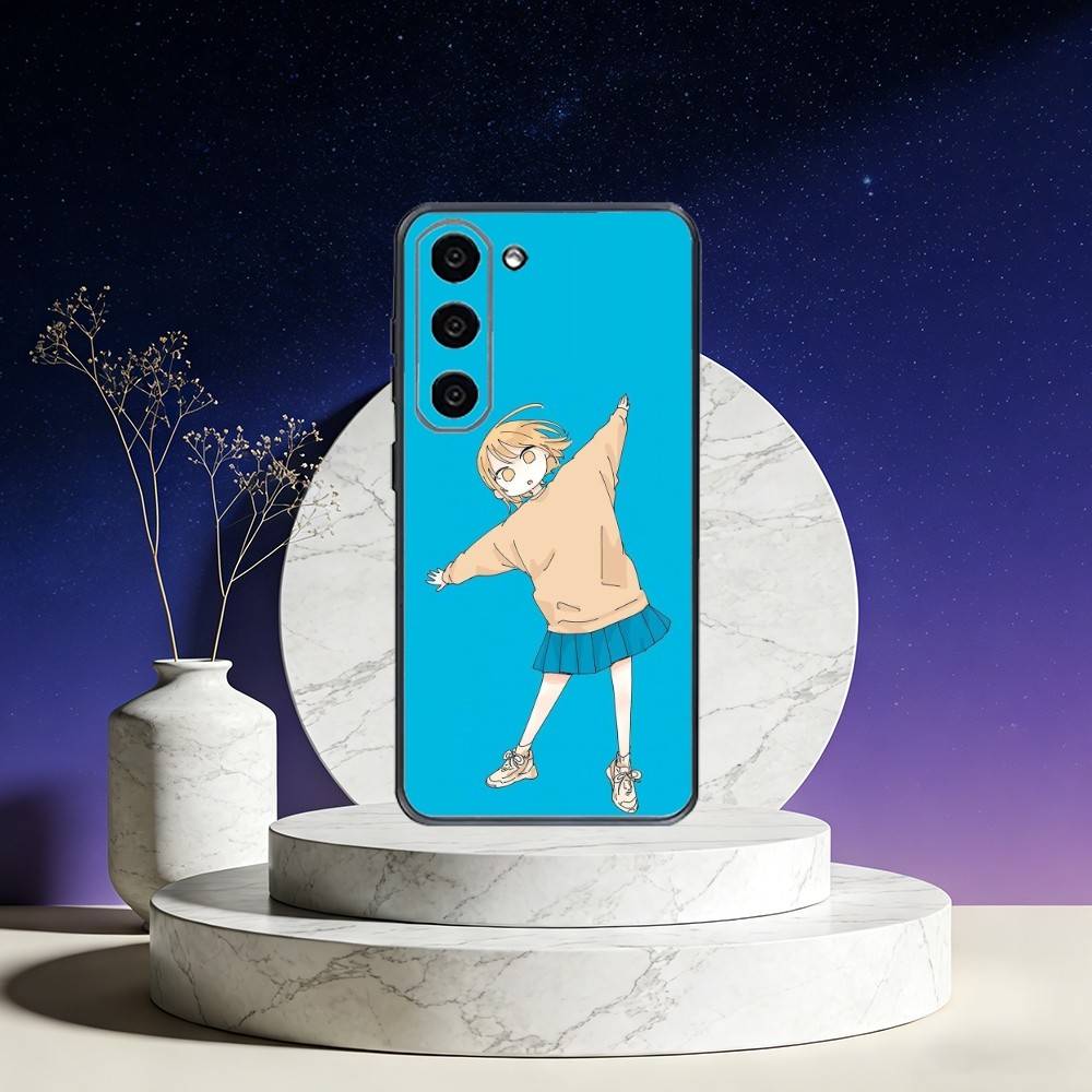 Blue Box Anime Cute Phone Case For Samsung Galaxy A73,A72,A71,A70,A53,A52,A51,Others Soft Black Cover