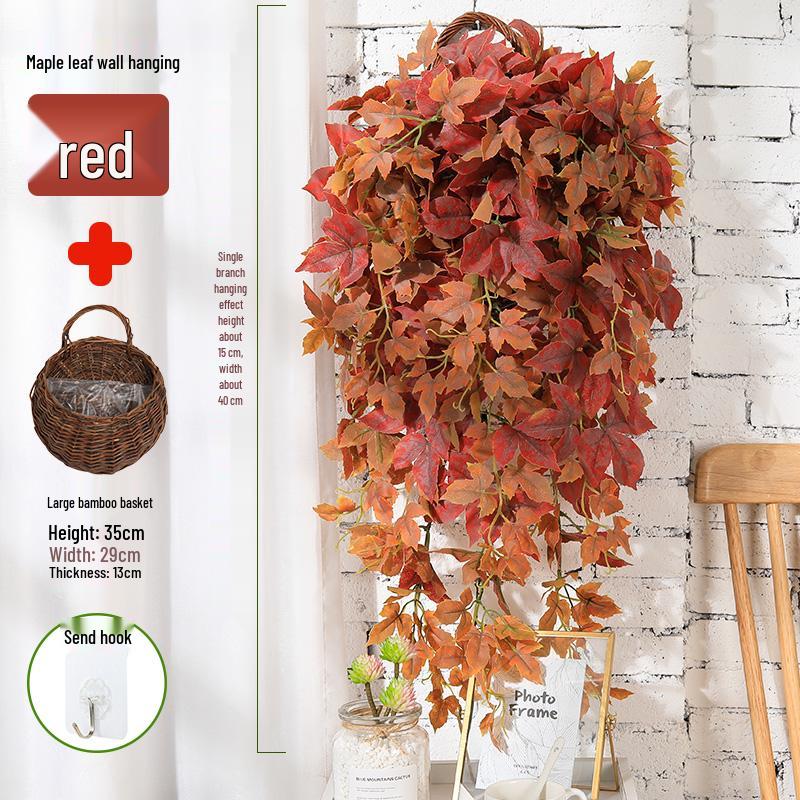 Artificial Flower Vine Indoor Wall Hanging - Green Trailing Plant Décor