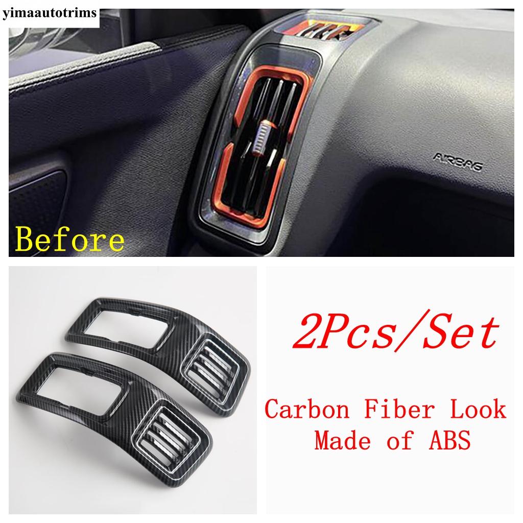 Steering Wheel / Gear Shift Panel / Air AC Vent / Rear Anti Kick Cover Trim For BYD SHARK 2024 2025 ABS Carbon Fiber Accessories Side Air AC Vent