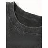 European Size Men's Distressed Washed Loose Fit, Featuring Solar System and 90s Nostalgic Prints, Soft Breathable Fabric, Round Neck Short Sleeve