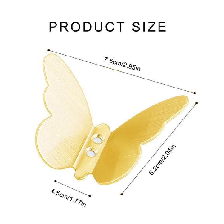 Space Efficient Butterfly Hooks Stylish Stainless Steel Butterfly Shape Hooks Hangers For Bathroom Decors