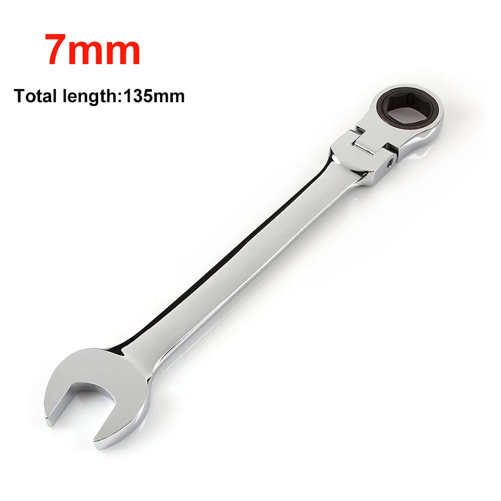 1pcs 6-24mm Ratchet Combination Set with Flexible Head Metric Wrenches Torque Universal Spanners for Car Repair Hand