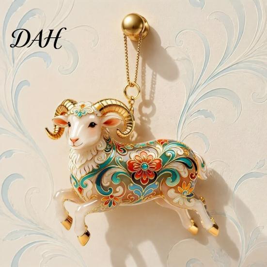 Holiday Atmosphere Enhancement Ornament 2D Acrylic Goat Christmas Ornament, Cute Animal Sheep Hanging Decor for Elegant Home Party Decoration