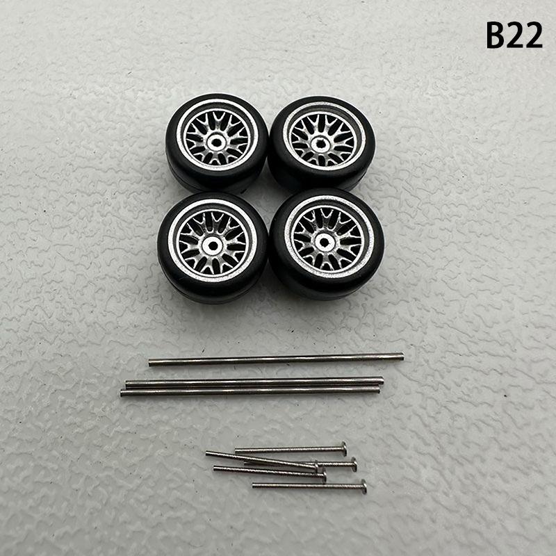 Yenilikçi Abs Temel Modifiye Parçalar Araç Oyuncak Hotwheels Tomica Mini Gt İçin 1 Set 1/64 Model Araba Lastikleri Kauçuk Lastikli