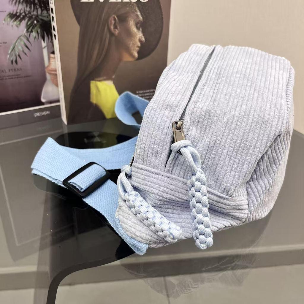2025 Women's Versatile Corduroy Crossbody Bag - Simple, Casual Autumn/Winter Design