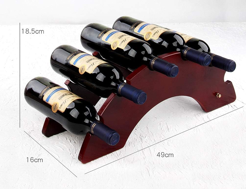 Anberotta Wooden Wine Rack, Wine Holder, Storage, Wine and Champagne Bottle Storage, Wood Case, Stand, Interior Decor, N-W085